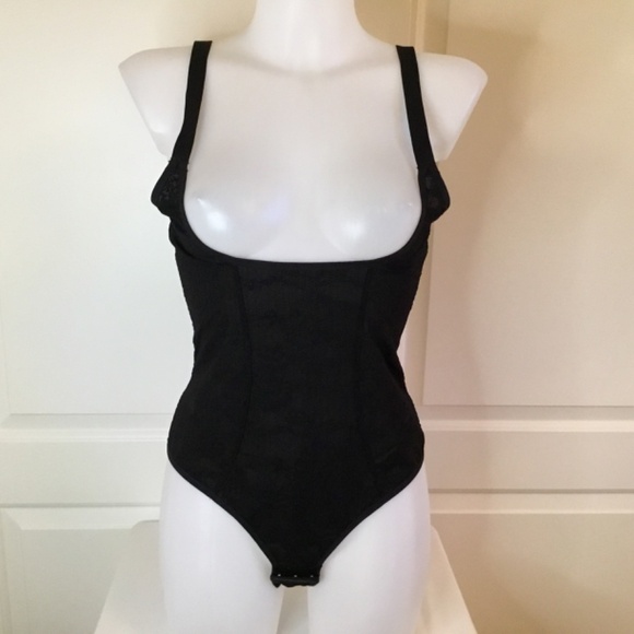 Women’s Open Bust Tummy Control Thong Bodysuit Compression Fajas Shapewear - Picture 6 of 10